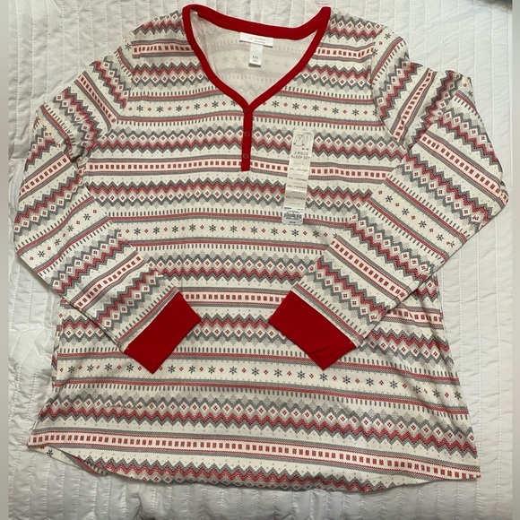 LC Lauren Conrad Other - Lauren Conrad Women's  Christmas Holiday pajama XXL red white gray plus size